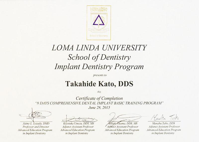 LOMA LINDA    University Implant Dentistry Program